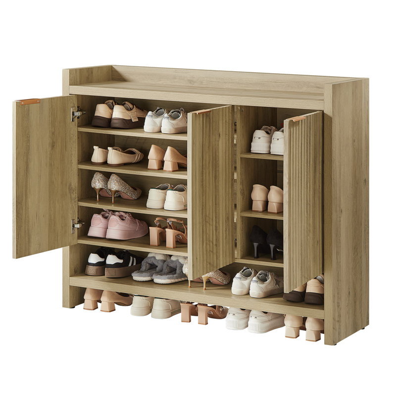 Latitude Run® Nicolee 30 Pair Shoe Storage Cabinet & Reviews | Wayfair